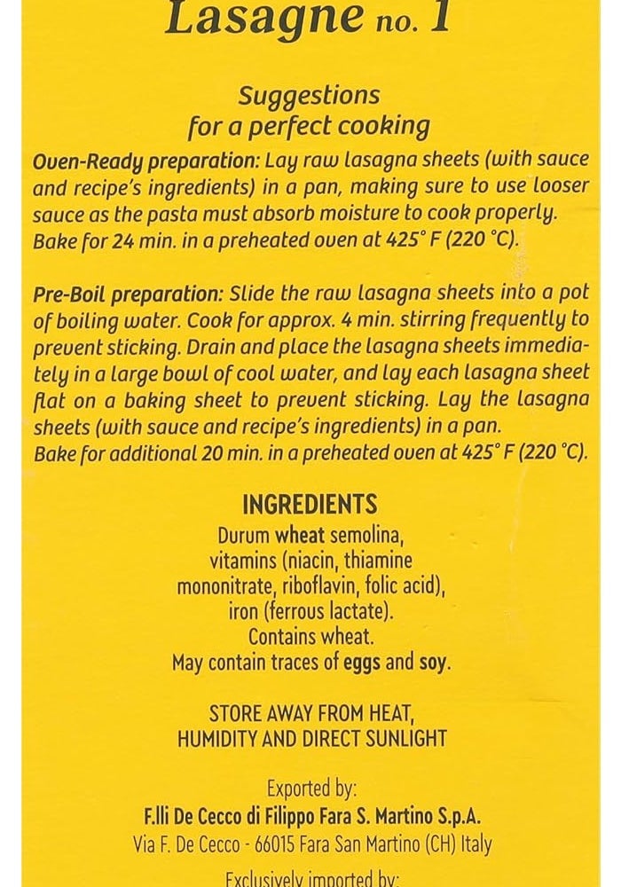 De Cecco Pasta, Lasagne, 16 Oz - Image 4